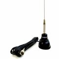 Hustler 44 in. Trunk Lip Mount CB Antenna with Spring 17 ft. Cable, Black IC11S-B